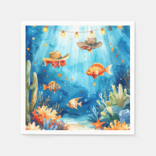 Fischparty Texas Thema Serviette