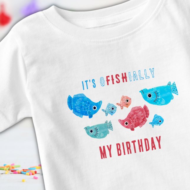 Fischpuppe offiziell mein Geburtstag Baby T-shirt (Von Creator hochgeladen)