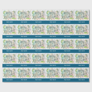 Fischresignation im Party des Ruhestands Geschenkpapier