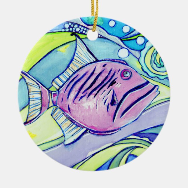 Fischschmuck Keramik Ornament (Vorne)