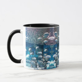 Fischschule in Ocean Rocks Tasse für Vater