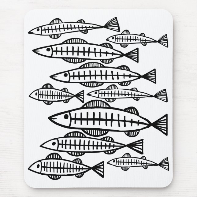 Fischschule Mousepad (Vorne)