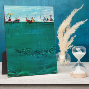 Fischschule unter den Linien von Thornton Utz Fotoplatte