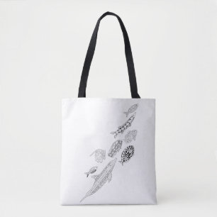 Fischschule Vollständige Tasche