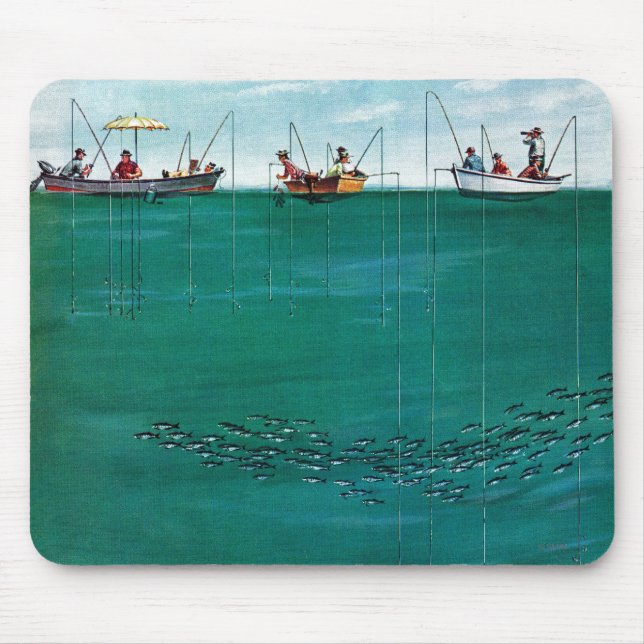Fischschule von Thornton Utz Mousepad (Vorne)