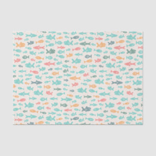 Fischschwimmen im Nautical Beach Sea Life Pattern Seidenpapier