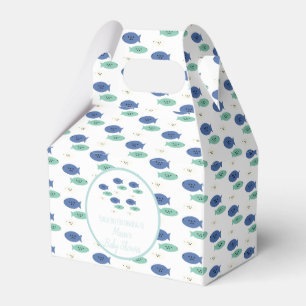 Fischschwimmende Baby-Party in Blau Geschenkschachtel