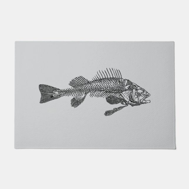 Fischskelett Fußmatte (Vorderseite)