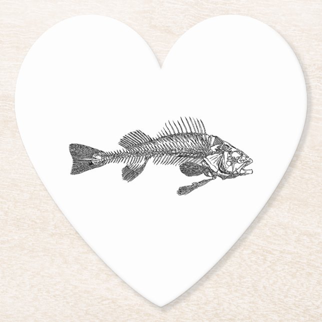 Fischskelett Untersetzer (Vorderseite)