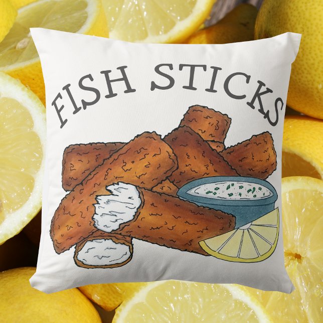 Fischstäbchen Fischstäbchen Fischfänger Tartar Sau Kissen (Fish Sticks Pillow)