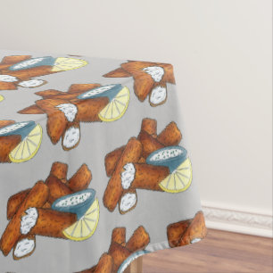 Fischstäbchen Fischstäbchen Fischfänger Tartar Sau Tischdecke