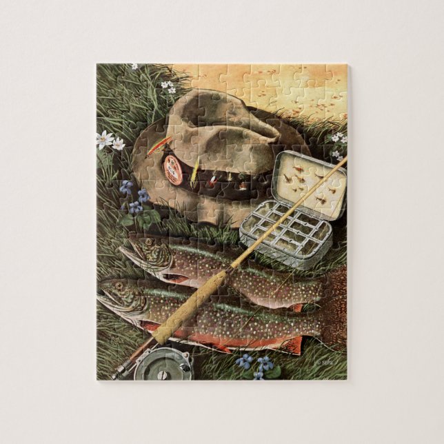 Fischstilleben Puzzle (Vertikal)