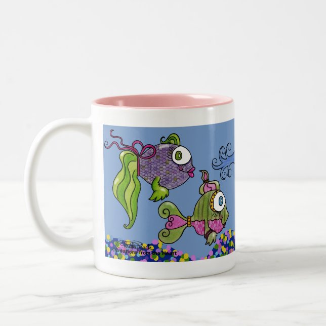 Fischteppich Zweifarbige Tasse (Links)