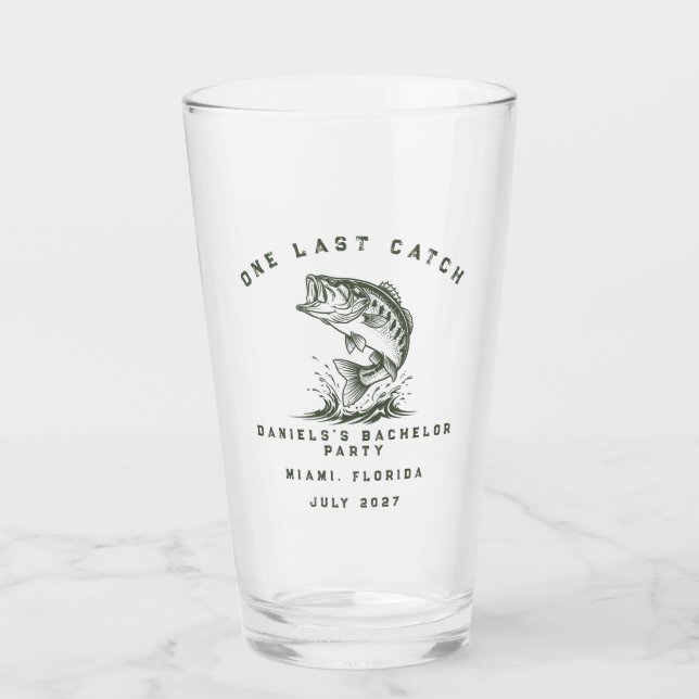 Fischthemen-Angebot für maßgeschneiderte Junggesel Glas (Vorderseite)