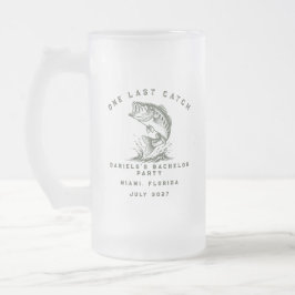 Fischthemen-Angebot für maßgeschneiderte Junggesel Mattglas Bierglas