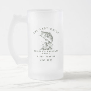 Fischthemen-Angebot für maßgeschneiderte Junggesel Mattglas Bierglas