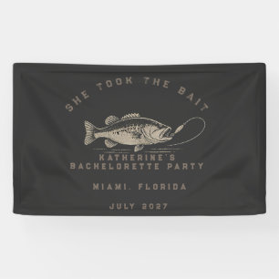 Fischthemen-angepasste Angelausflug-Junggesellinne Banner