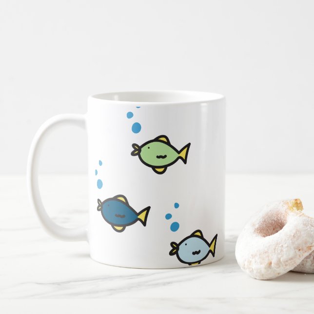 Fischtrio Kaffeetasse (Mit Donut)