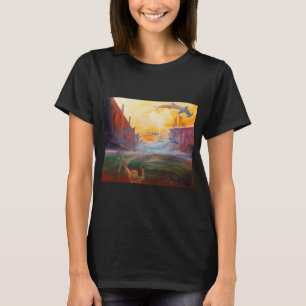 Fischüberquerung - Fische fliegen über die Gasse T-Shirt