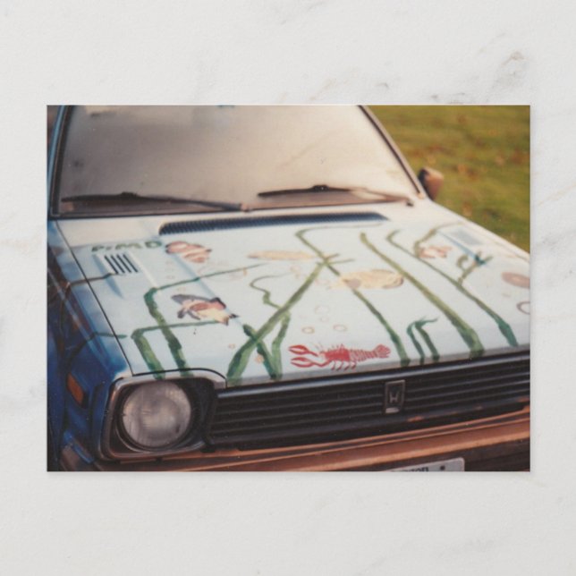 Fischwagen (verschwommen, sorry) postkarte (Vorderseite)