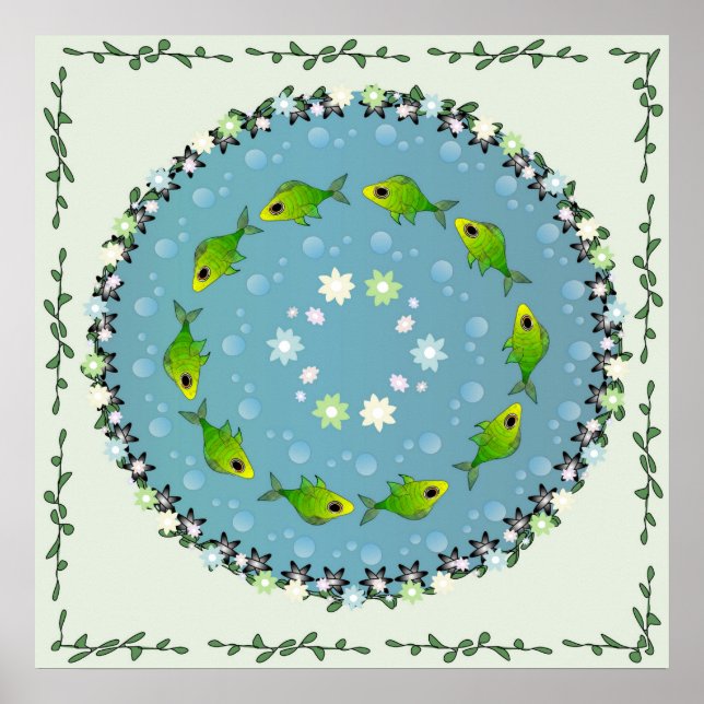 Fischwasser-Tanz Poster (Vorne)