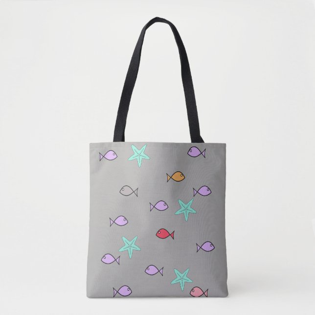 Fischwelt überall auf der Drucktasche (Vorderseite)