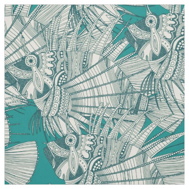 Fischwunder aquamarin stoff (Muster)