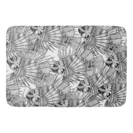 Fischwunder Schwarz-weiß Badematte