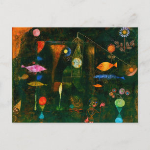 Fischzauber von Paul Klee (1925) Postkarte