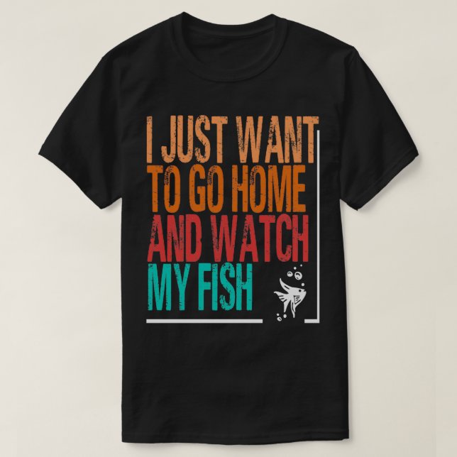 Fischzucht Vintager Aquascaping-Fischaquarist T-Shirt (Design vorne)
