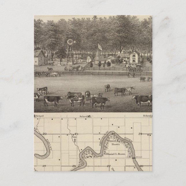 Fischzuchtbetrieb an der Riverside, NE von Concord Postkarte (Vorderseite)