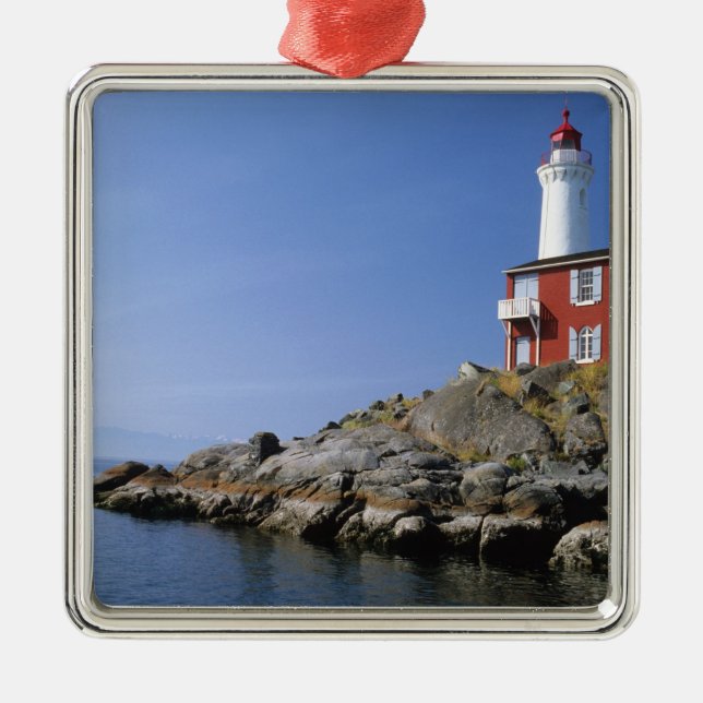 Fisgard Lighthouse in Fort Rodd Hill Silbernes Ornament (Vorne)