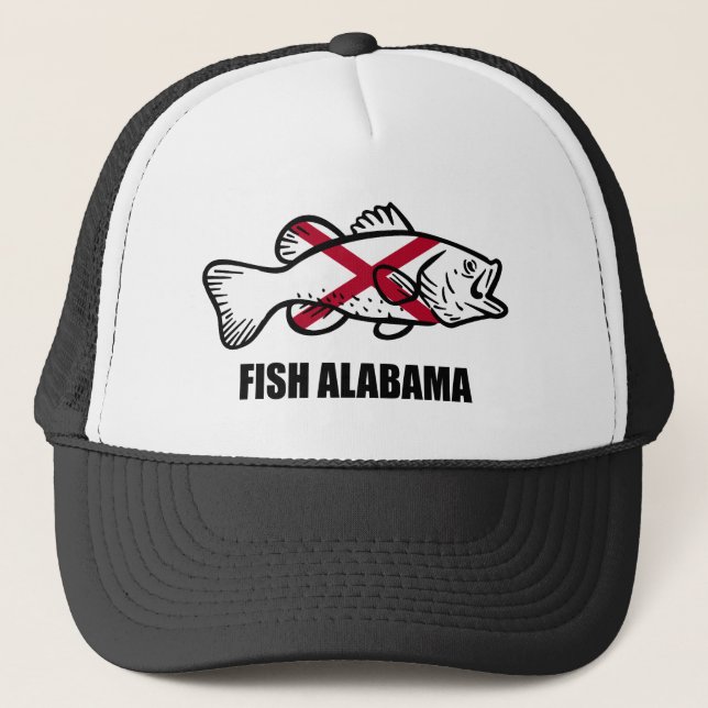 Fish Alabama Truckerkappe (Vorderseite)
