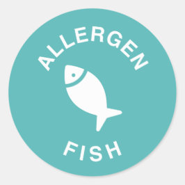 Fish Allergen Label Runder Aufkleber