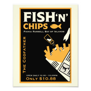 Fish-and-Chip-Cafe-Restaurant-Geschäft Fotodruck