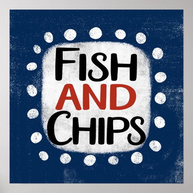 Fish And Chips Poster Wandkunst (Vorne)