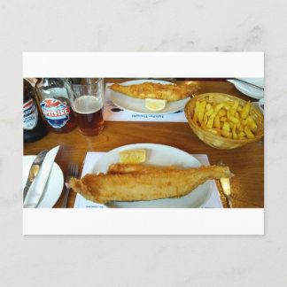 Fish and chips postkarte