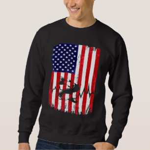 Fish and US Flag als Symbol für die Idee eines Fre Sweatshirt