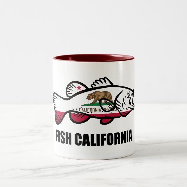 Fish California Bass Zweifarbige Tasse (Mittel)