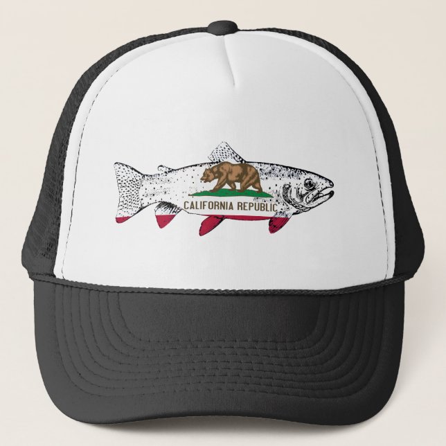 Fish California Trout Truckerkappe (Vorderseite)