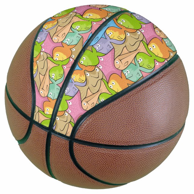 Fish Cartoon Basketball (angewinkelt)