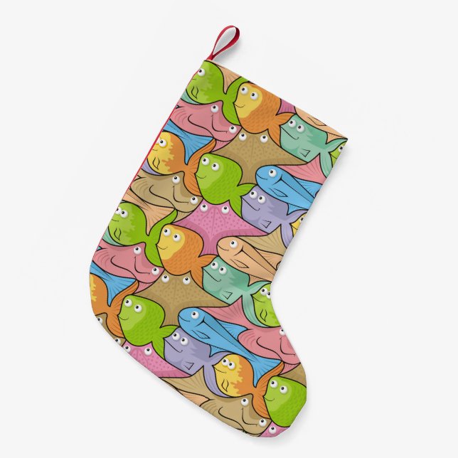 Fish Cartoon Kleiner Weihnachtsstrumpf (Vorderansicht (hängend))