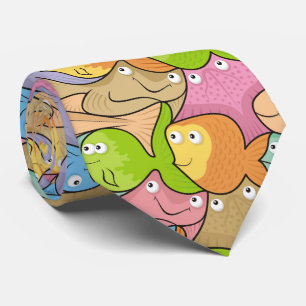 Fish Cartoon Krawatte