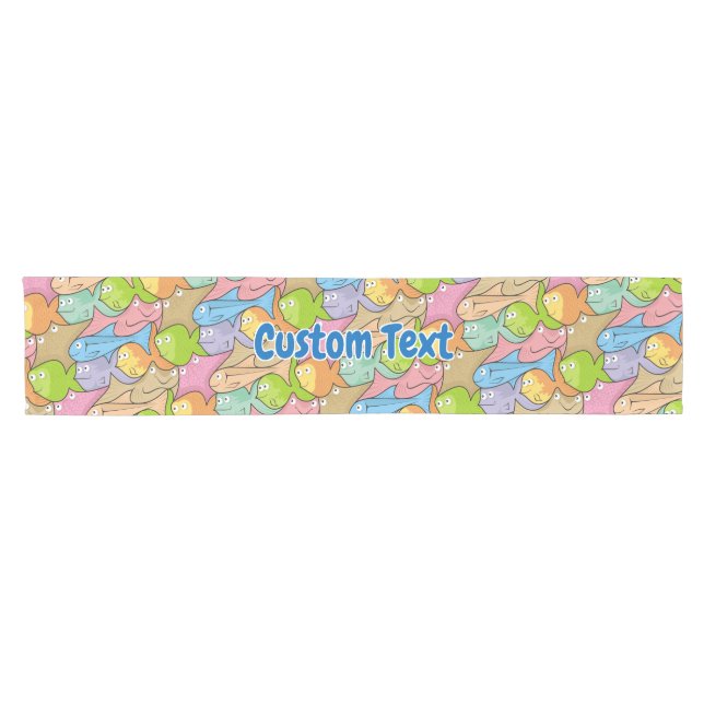 Fish Cartoon kurz Table Runner Kurzer Tischläufer (Horizontal)