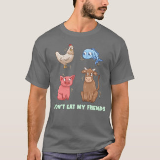 Fish Chicken Pig Friends Design für Vegane Leute g T-Shirt