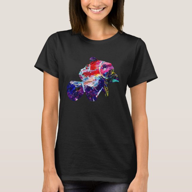 Fish  Colorful Fish Face abstract Painting Fish T-Shirt (Vorderseite)