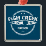 Fish Creek Oregon Kayak Ornament Aus Metall<br><div class="desc">Die Fisch-Creek liegt am Western der Cascade Range im Nordwesten von Oregon und verbindet sich mit dem Clackamas.</div>