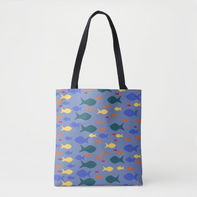 Fish Custom All-Over-Print Tote Bag (Vorderseite)
