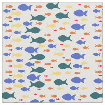 Fish Custom Combed Cotton Fabric (56" Breite)