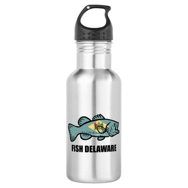 Fish Delaware Edelstahlflasche (Vorderseite)